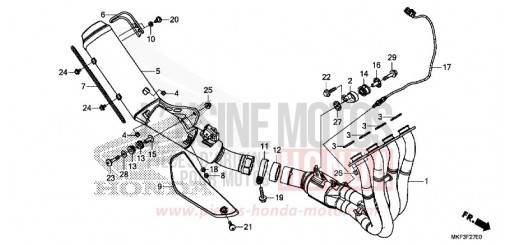 SILENCIEUX D'ECHAPPEMENT CBR1000RAJ de 2018